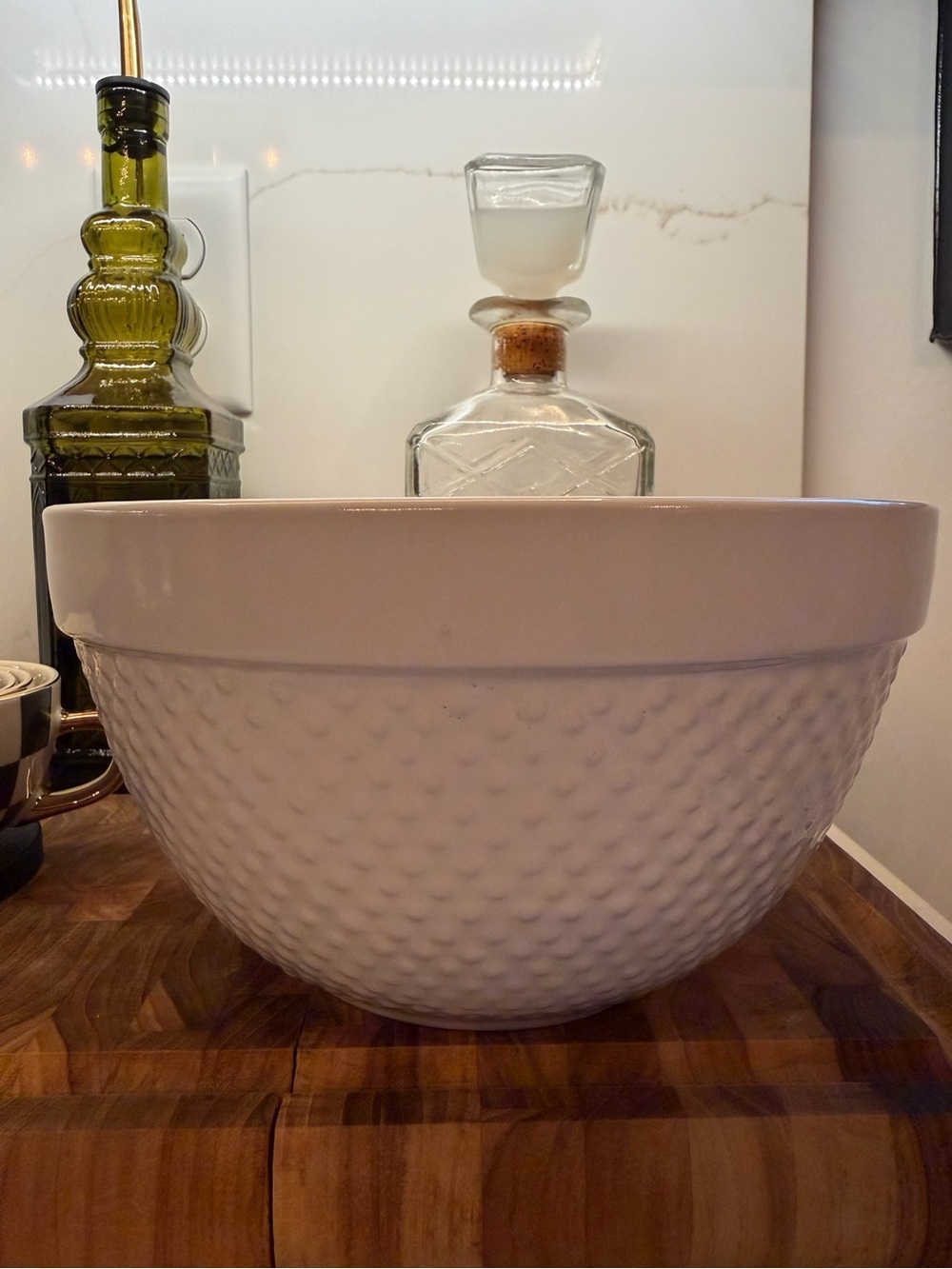 Mayfair & Jackson Large Serving Bowl with Embossed Dots